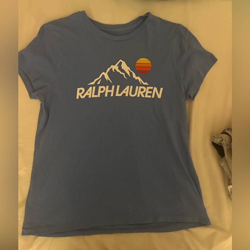 Ralph Lauren blue Shirt with Yellow Accents